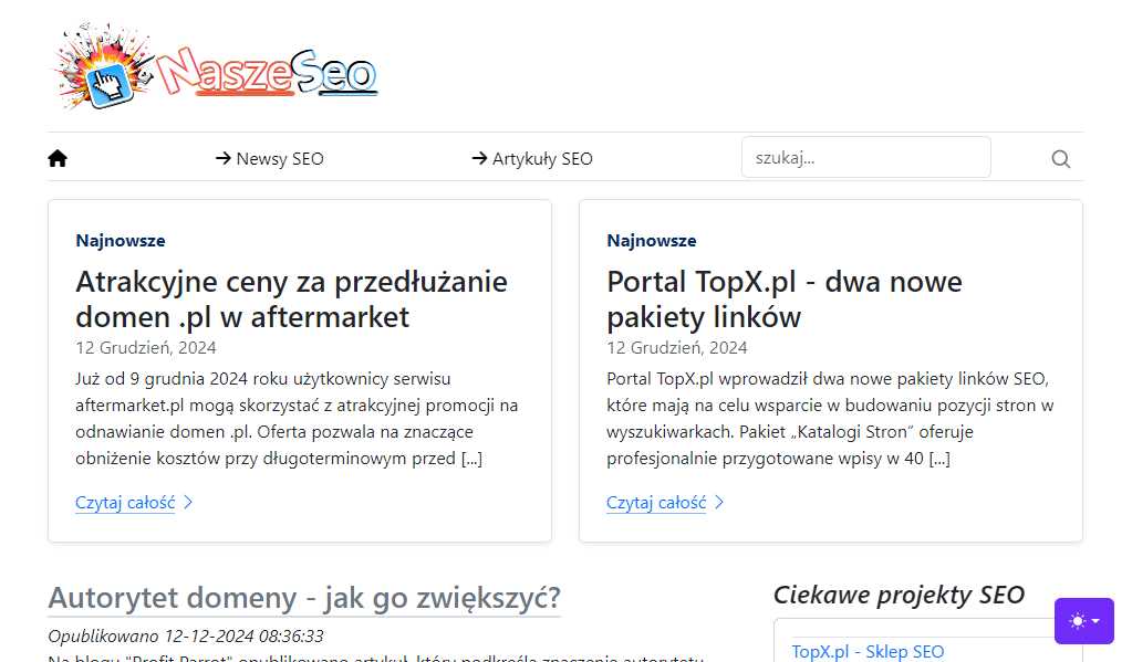 Wiadomości i informacje SEO - o pozycjonowaniu stron